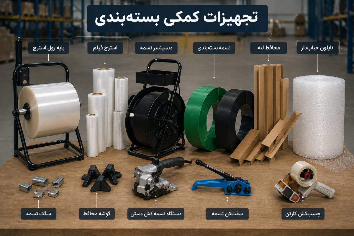 دستگاه رول باز کن در کنار تجهیزات بسته‌بندی برای بهبود جریان کار و کاهش توقف در خط بسته‌بندی صنعتی