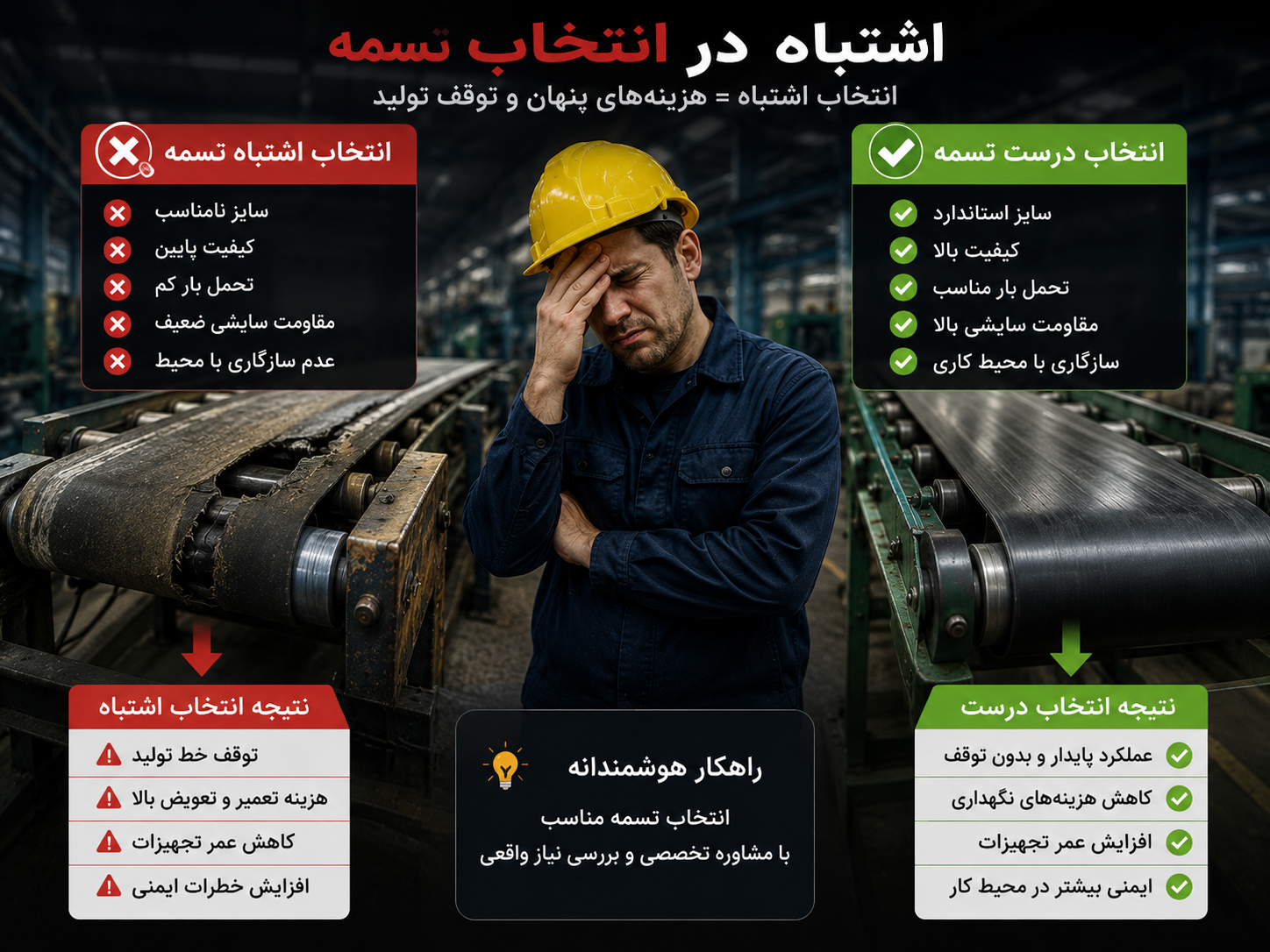 نمای نزدیک از تسمه PP و PET در شرایط مختلف بسته‌بندی برای نشان دادن تاثیر انتخاب نادرست بر کیفیت نهایی بسته